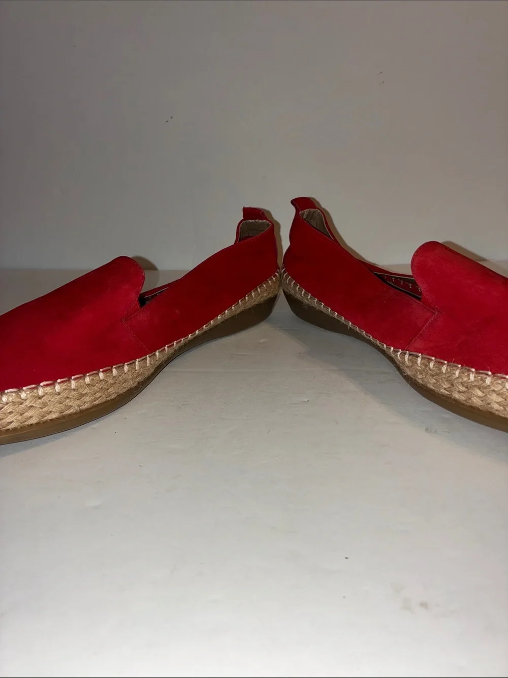 Vaneli Sport, Women’s 9.5, Red Suede Espadrille Slip-On Shoes